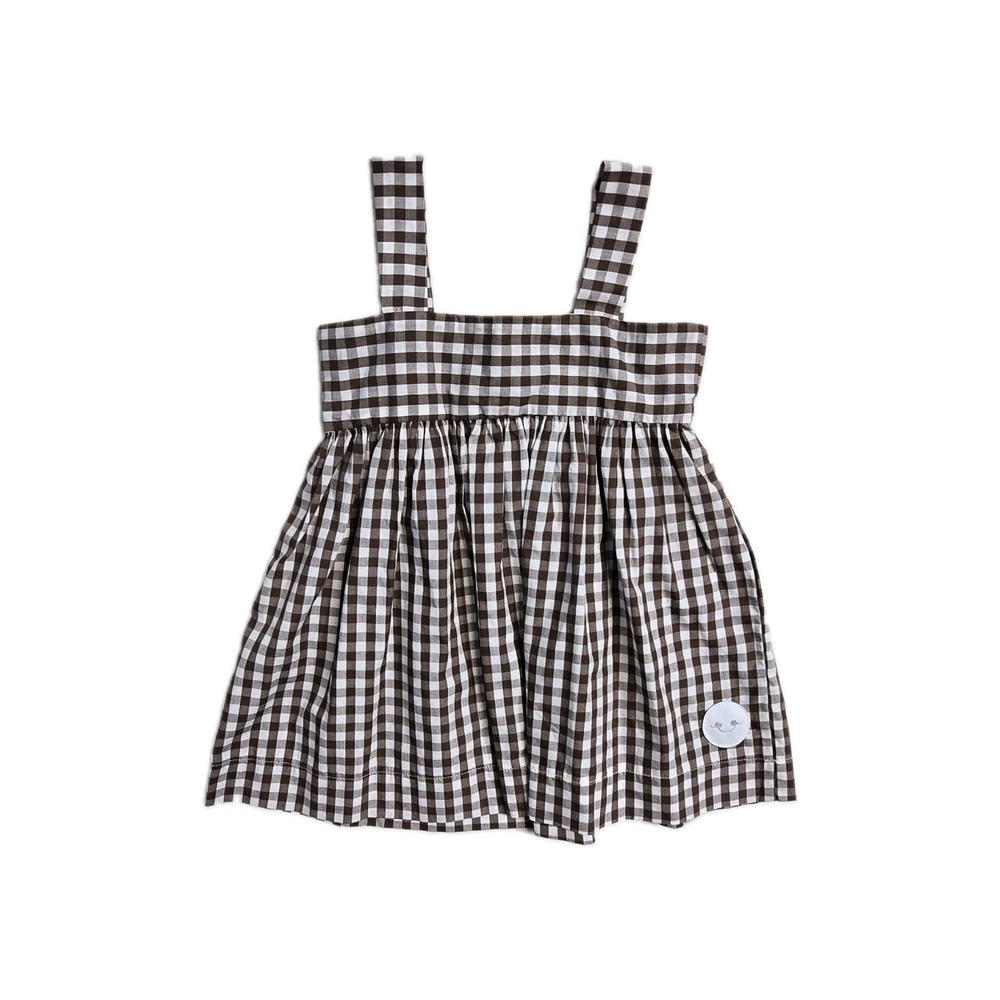 Smiling Button Boutique Girls 2 T Dressโ Tank Brown Plaid NEW